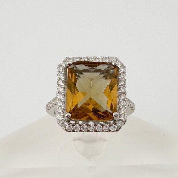 Elegant Emerald Cut Lab Created Sultanite Ring - Beautiful Detailing!  Size 7 - Picture 5 of 16